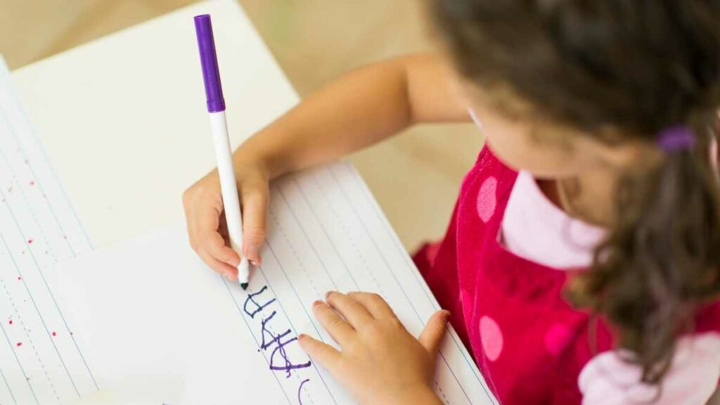 preschooler writing