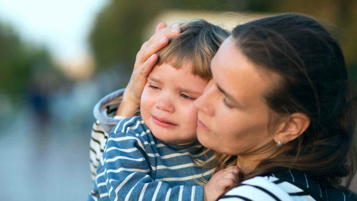 toddler crying after nursery
