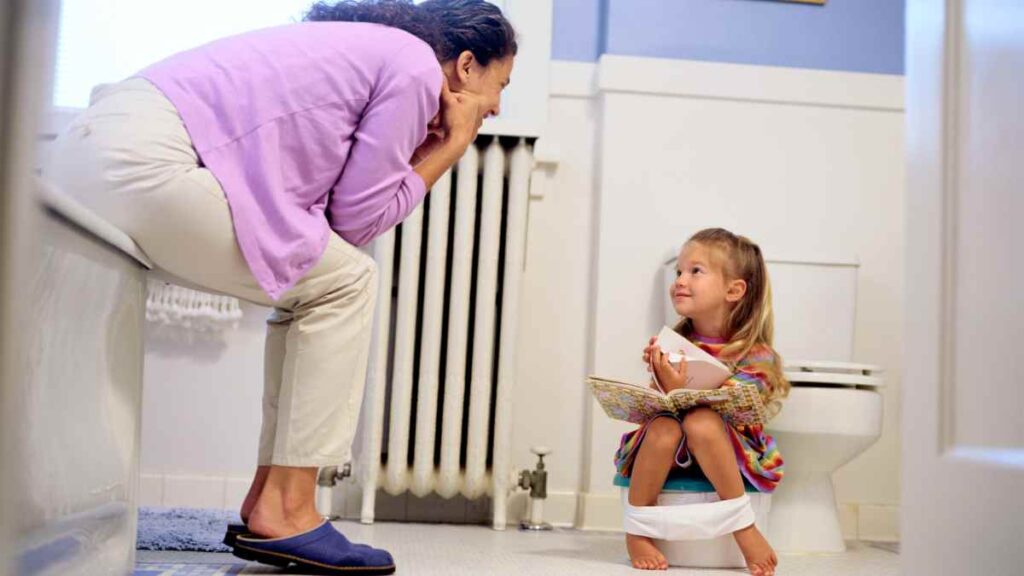 girl on potty